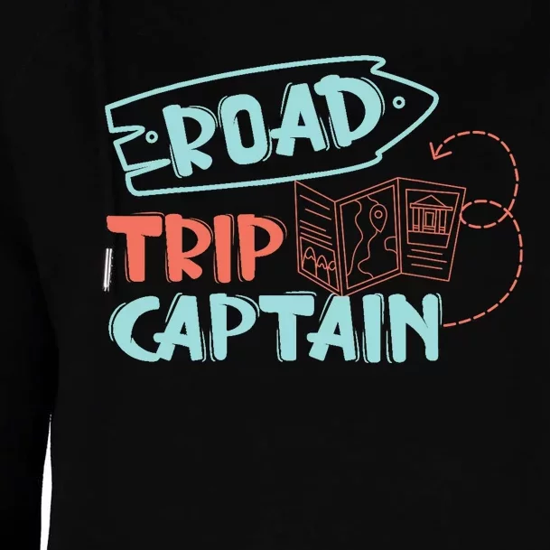 Road Trip Captain Traveler Vacation Explorer Adventure Gift Womens Funnel Neck Pullover Hood