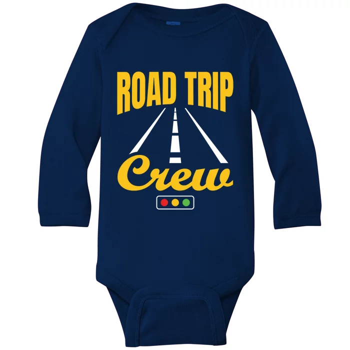 Road Trip Crew Travel Travelling Matching Family Group Cute Gift Baby Long Sleeve Bodysuit