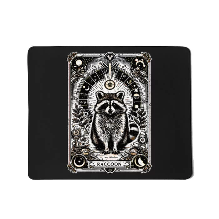 Raccoon Tarot Card Racoon Mystic Occult Raccoon Mousepad