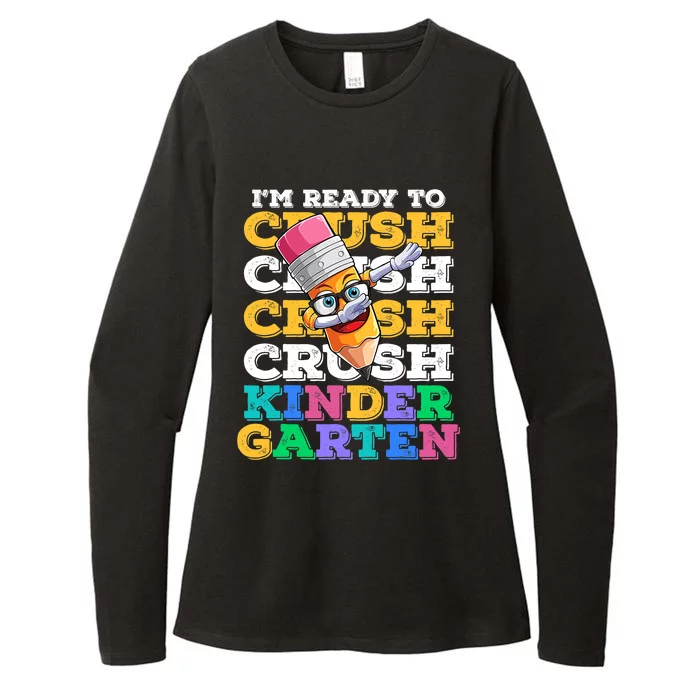 Ready To Crush Kindergarten First Day Of School Boy Kids Womens CVC Long Sleeve Shirt