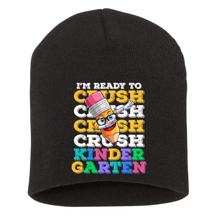 Ready To Crush Kindergarten First Day Of School Boy Kids Short Acrylic Beanie