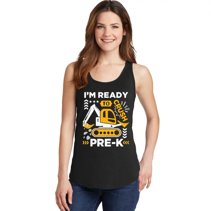 Ready To Crush Preschool Prek Construction Truck Boy Ladies Essential Tank