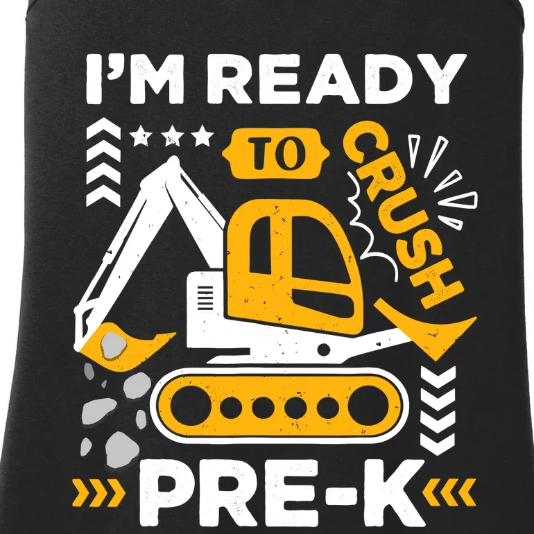 Ready To Crush Preschool Prek Construction Truck Boy Ladies Essential Tank