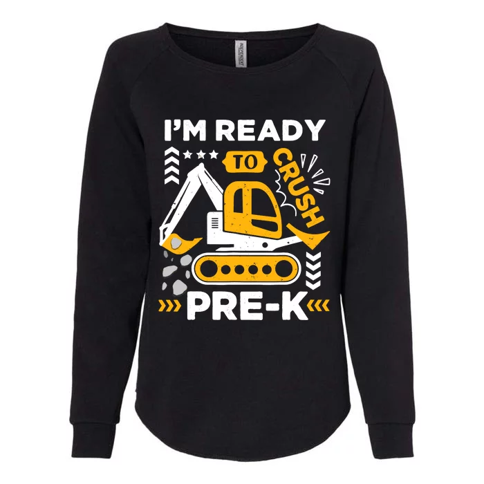 Ready To Crush Preschool Prek Construction Truck Boy Womens California Wash Sweatshirt