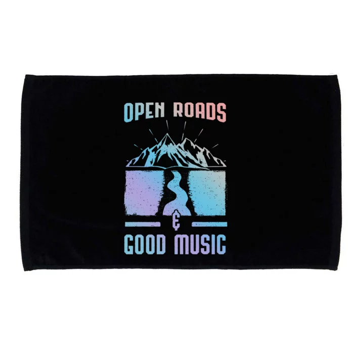 Road Trip Camping Vacation Summer Crew Travel Music Lover Gift Microfiber Hand Towel