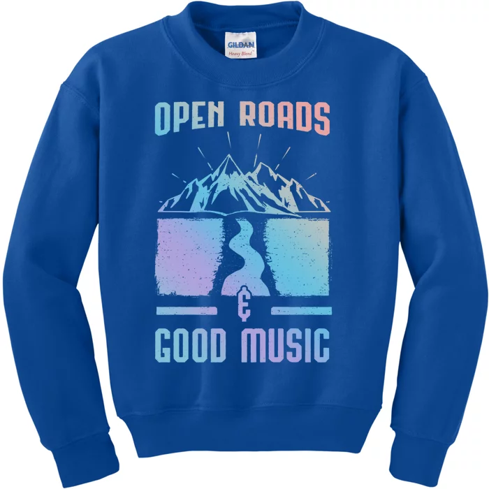 Road Trip Camping Vacation Summer Crew Travel Music Lover Gift Kids Sweatshirt