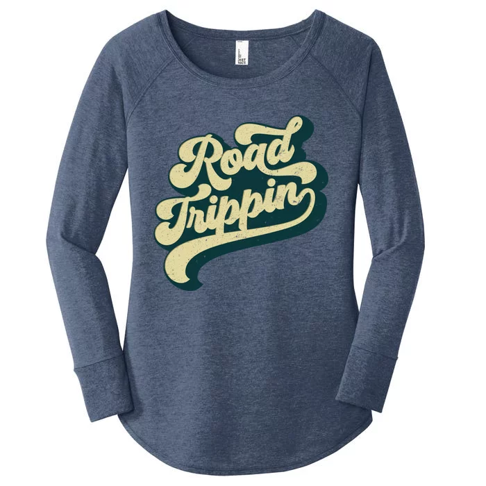 Road Trippin Cool Retro Vintage Road Trip Gift Women's Perfect Tri Tunic Long Sleeve Shirt