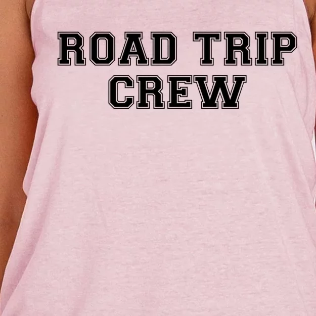 Road Trip Crew Gift Matching Family Vacation Rv Road Trip Gift Women's Knotted Racerback Tank