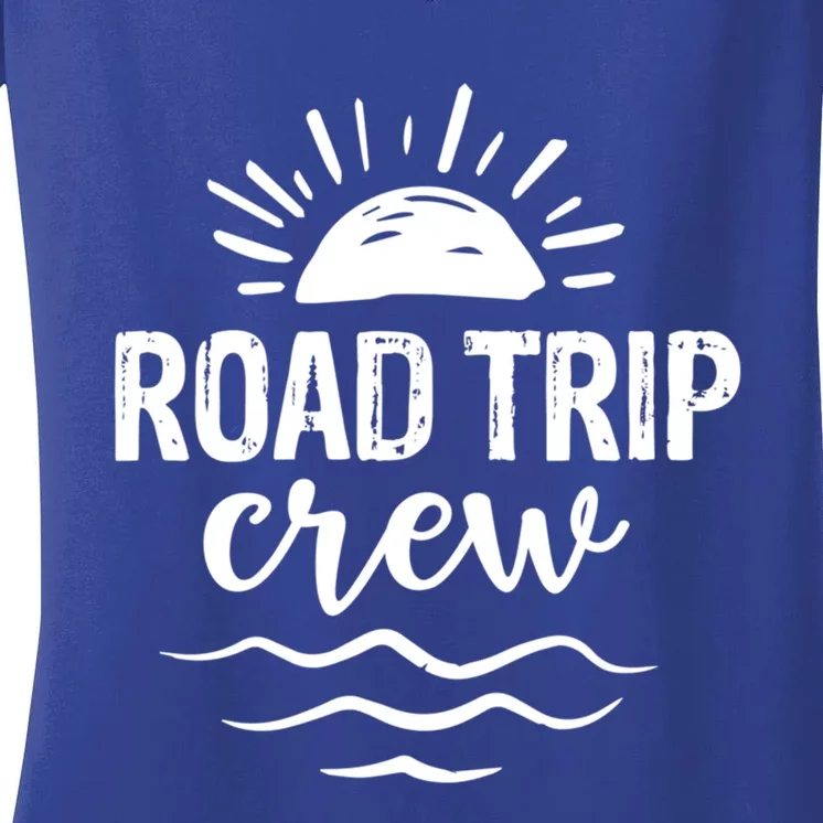 Road Trip Crew Awesome Summer Road Trip Vibes Perfect Spring Meaningful Gift Women's V-Neck T-Shirt