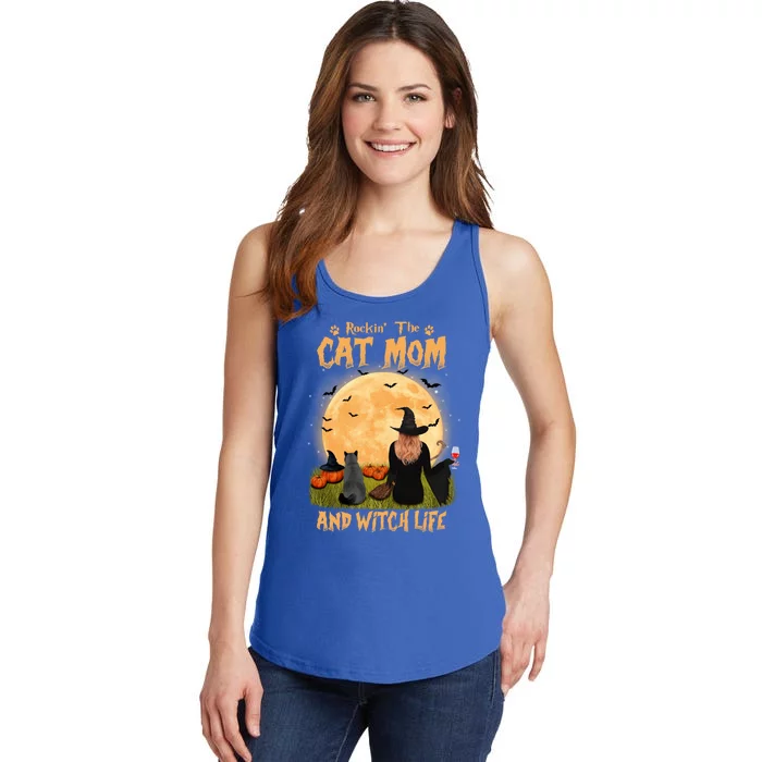 Rocking The Cat Mom Witch Life British Shorthair Halloween Cool Gift Ladies Essential Tank