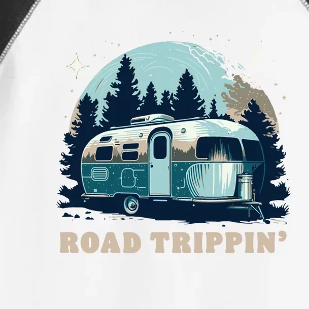 Road Trippin Camper Rv Camping Nature Forest And Mountains Gift Toddler Fine Jersey T-Shirt