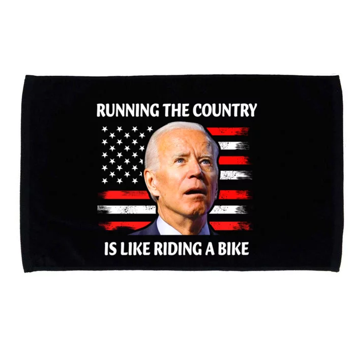 Running The Country Is Like Riding A Bike Joe Biden Microfiber Hand Towel