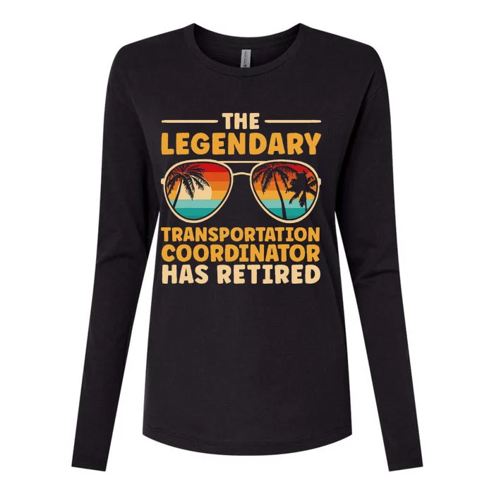 Retired Transportation Coordinator Retirement Womens Cotton Relaxed Long Sleeve T-Shirt