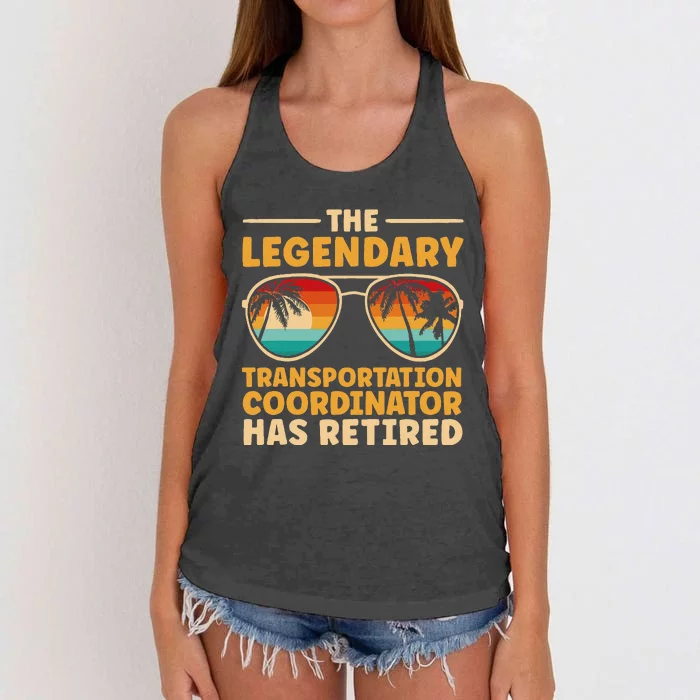 Retired Transportation Coordinator Retirement Women's Knotted Racerback Tank