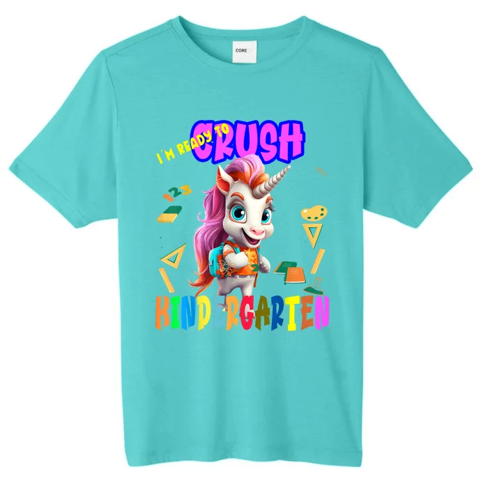 Ready To Crush Kindergarten Unicorn Back To School ChromaSoft Performance T-Shirt