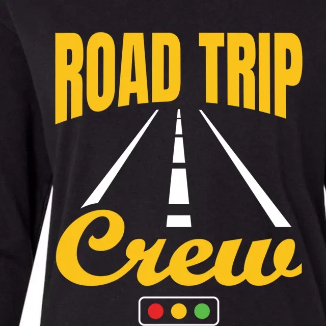 Road Trip Crew Travel Travelling Matching Family Group Gift Womens Cotton Relaxed Long Sleeve T-Shirt