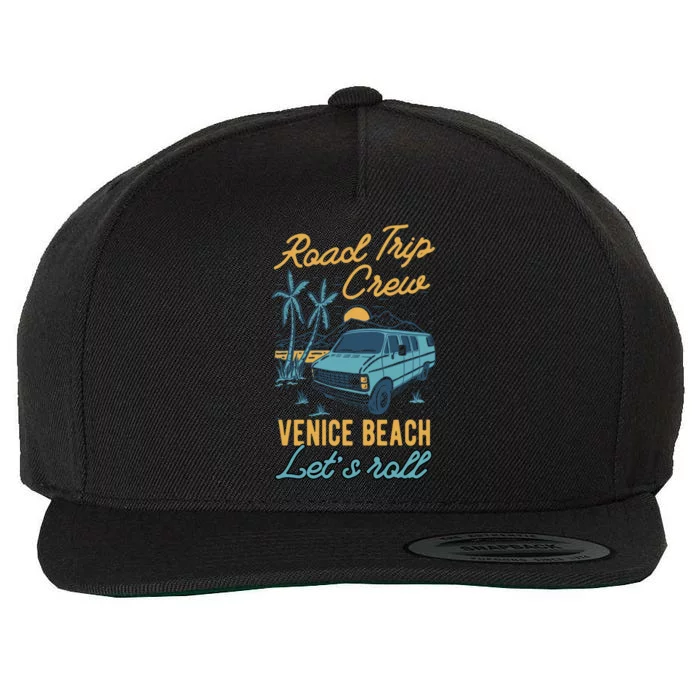 Road Trip Crew Venice Beach Lets Roll Matching Group Vannin Gift Wool Snapback Cap