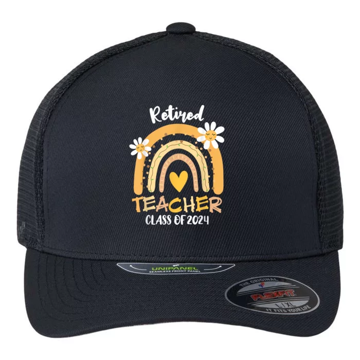 Retired Teacher Class Of 2024 Rainbow Teachers Retirement Flexfit Unipanel Trucker Cap