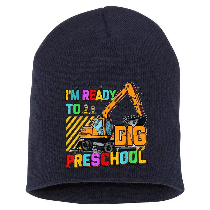 Ready To Dig Preschool Construction Back To School Men Boy Short Acrylic Beanie