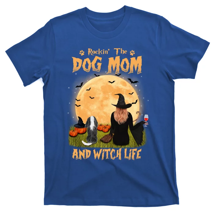 Rocking The Dog Mom And Witch Life Cavalier Halloween Gift T-Shirt