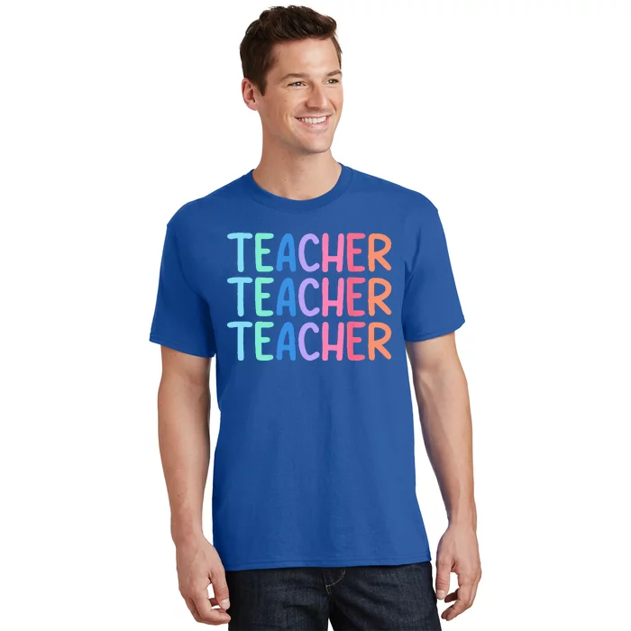 Retro Teacher Daisy Colorful Elementary School Teacher T-Shirt