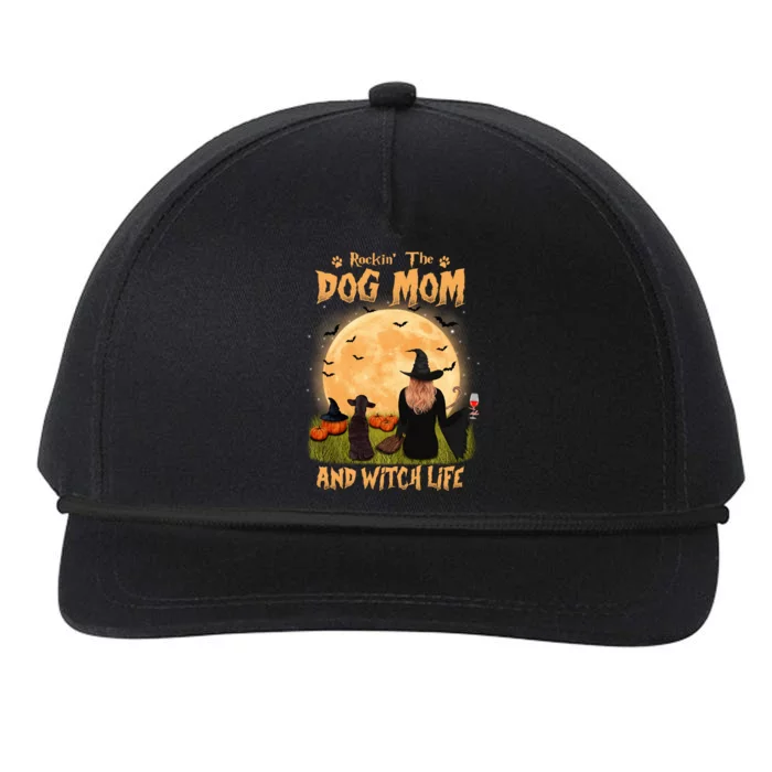 Rocking The Dog Mom And Witch Life Chihuahua Halloween Gift Snapback Five-Panel Rope Hat