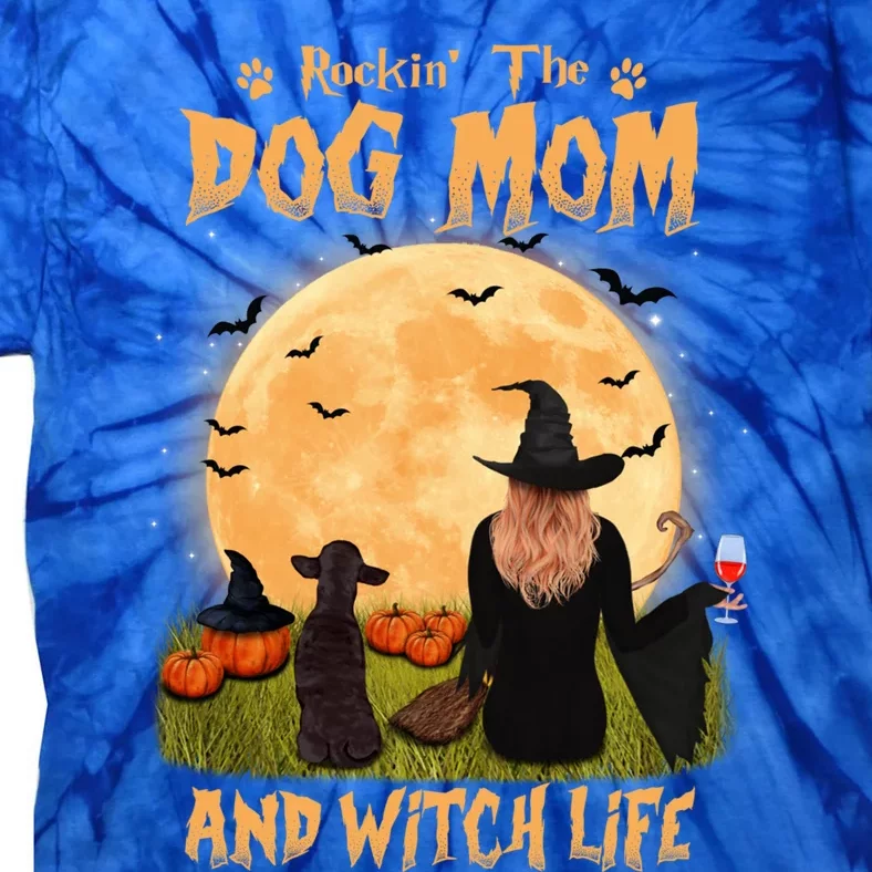 Rocking The Dog Mom And Witch Life Chihuahua Halloween Gift Tie-Dye T-Shirt