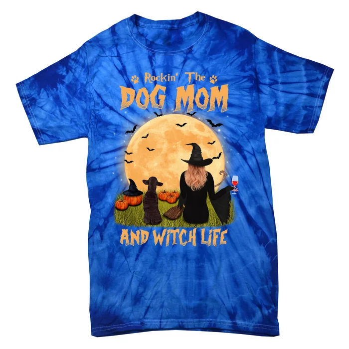 Rocking The Dog Mom And Witch Life Chihuahua Halloween Gift Tie-Dye T-Shirt