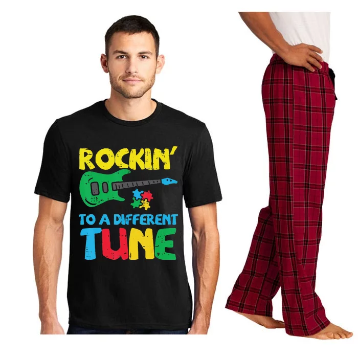 Rockin To Different Tune Guitar Autism Awareness Music Pajama Set