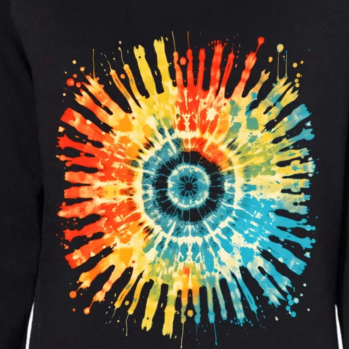 Retro Tie Dye 60s 70s Hippie Aesthetic Graphic Art Womens California Wash Sweatshirt