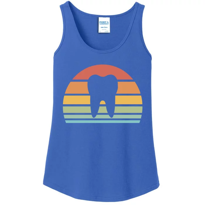 Retro Teeth Dentist Dental Hygienist Assistant Dental Squad Gift Ladies Essential Tank