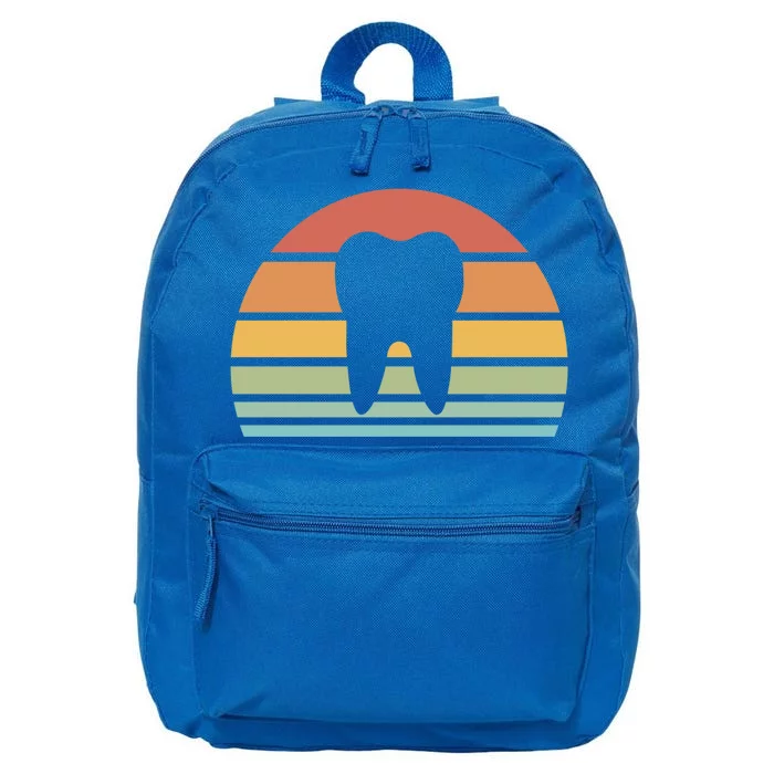 Retro Teeth Dentist Dental Hygienist Assistant Dental Squad Gift 16 in Basic Backpack