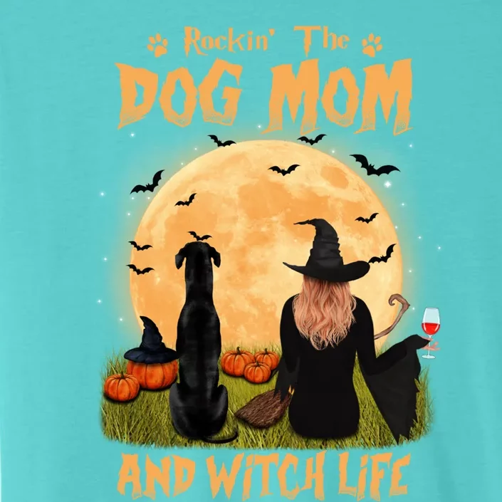 Rocking The Dog Mom And Witch Life Greyhound Halloween Cool Gift ChromaSoft Performance T-Shirt