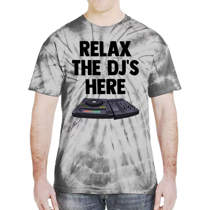 Relax The DjS Here Turntable Music Equalizer Tie-Dye T-Shirt