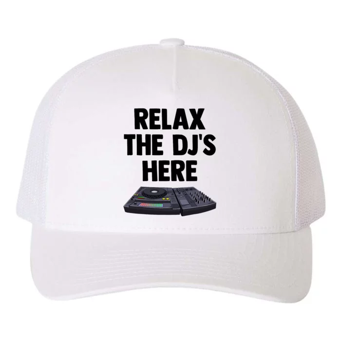 Relax The DjS Here Turntable Music Equalizer Yupoong Adult 5-Panel Trucker Hat