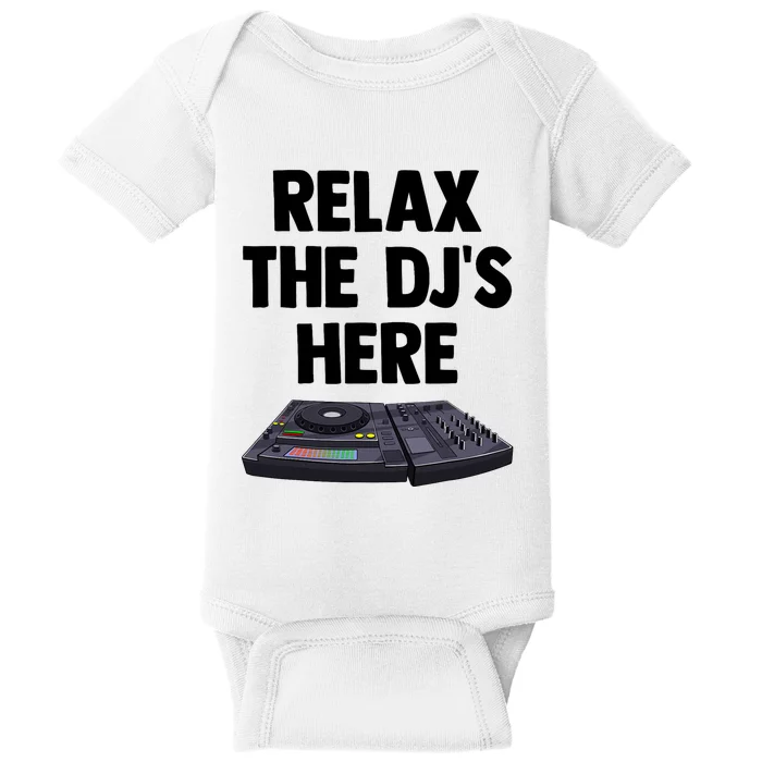 Relax The DjS Here Turntable Music Equalizer Baby Bodysuit