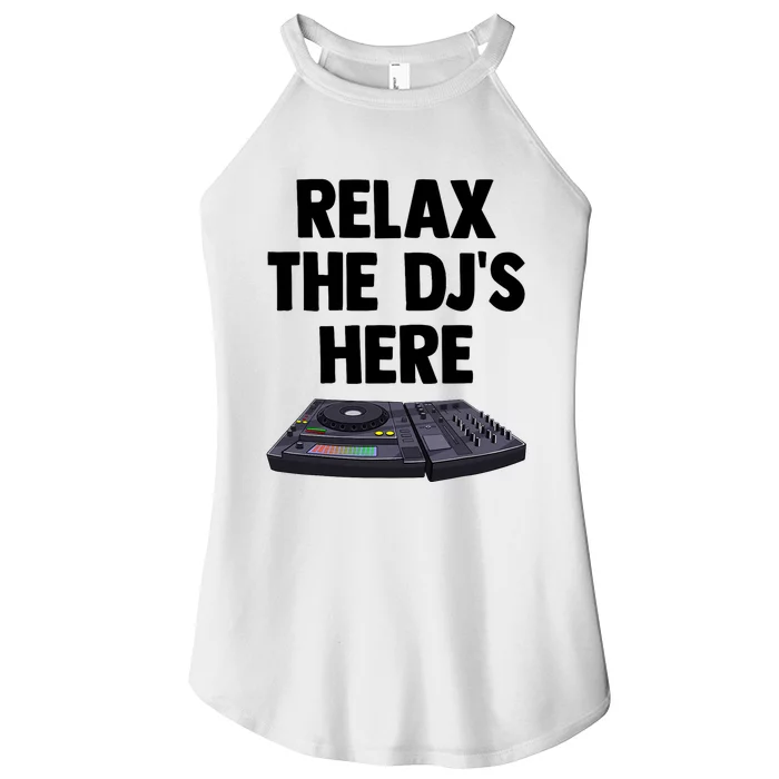 Relax The DjS Here Turntable Music Equalizer Women’s Perfect Tri Rocker Tank