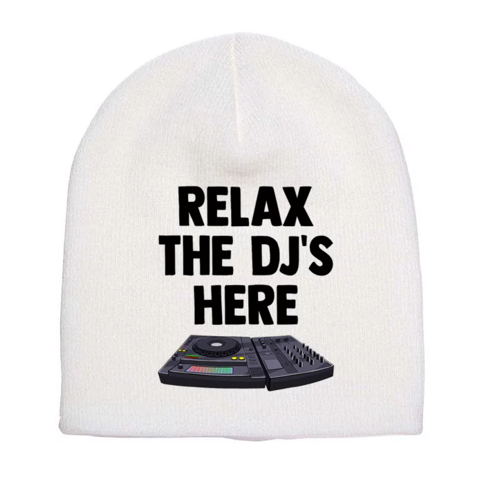 Relax The DjS Here Turntable Music Equalizer Short Acrylic Beanie