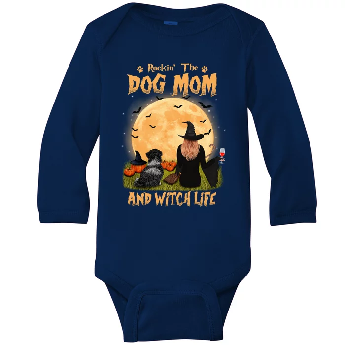 Rocking The Dog Mom And Witch Life Havanese Halloween Gift Baby Long Sleeve Bodysuit