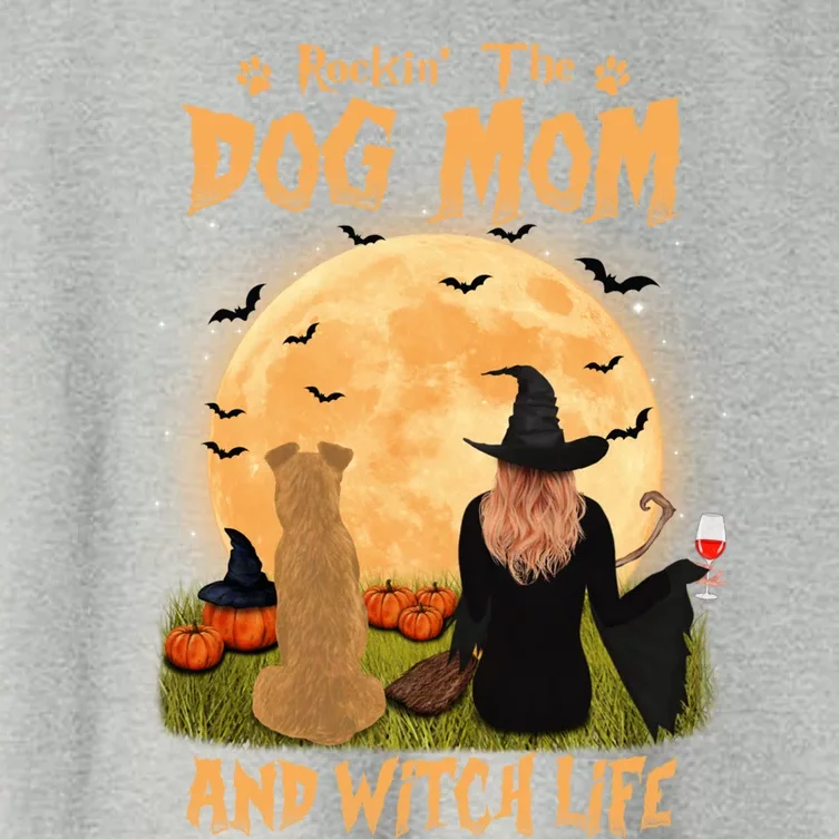 Rocking The Dog Mom And Witch Life Irish Setter Halloween Gift Women's Crop Top Tee