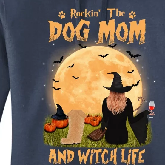 Rocking The Dog Mom And Witch Life Pekingese Halloween Funny Gift Women's Pullover Hoodie