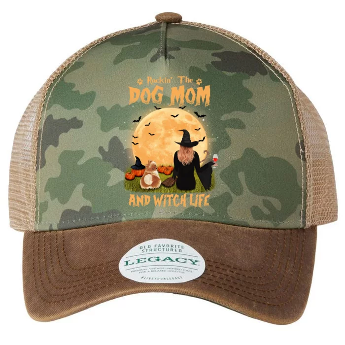 Rocking The Dog Mom And Witch Life Pomeranian Halloween Gift Legacy Tie Dye Trucker Hat