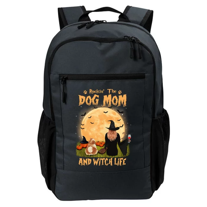 Rocking The Dog Mom And Witch Life Pomeranian Halloween Gift Daily Commute Backpack