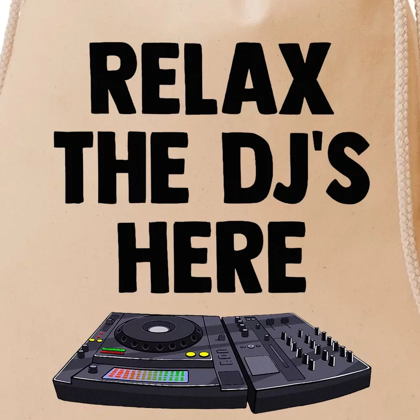 Relax The DjS Here Turntable Music Equalizer Drawstring Bag