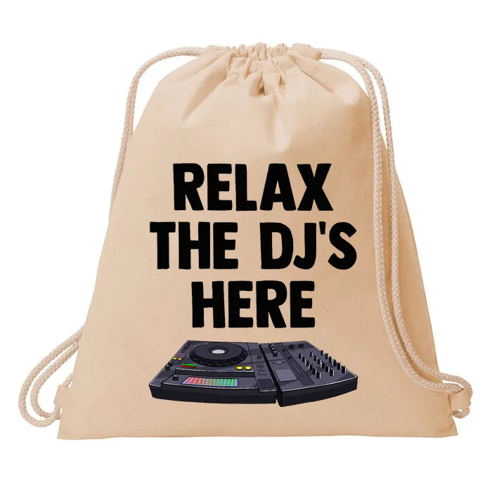 Relax The DjS Here Turntable Music Equalizer Drawstring Bag