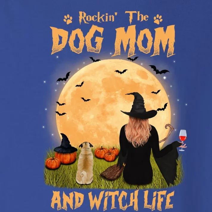 Rocking The Dog Mom And Witch Life Pug Halloween Gift Toddler Long Sleeve Shirt