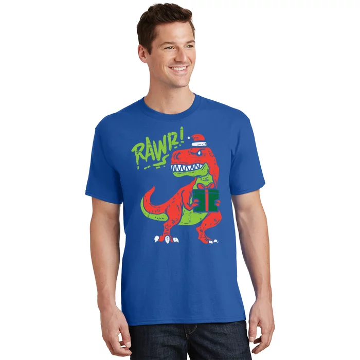 Rawr Trex Dinosaur Santa Christmas Xmas Pajama Gift T-Shirt