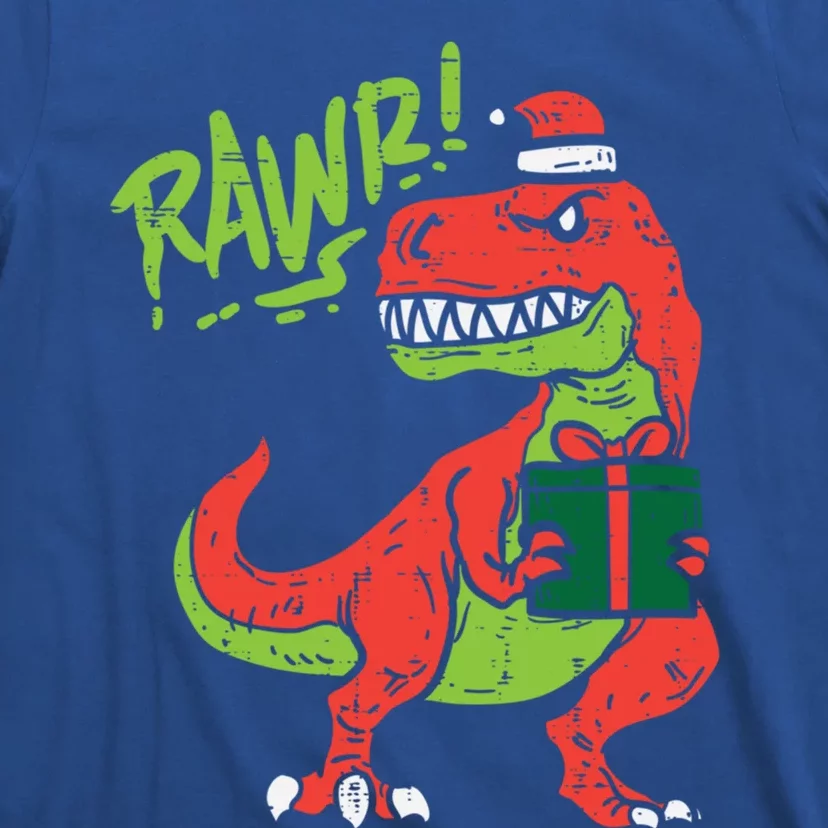 Rawr Trex Dinosaur Santa Christmas Xmas Pajama Gift T-Shirt