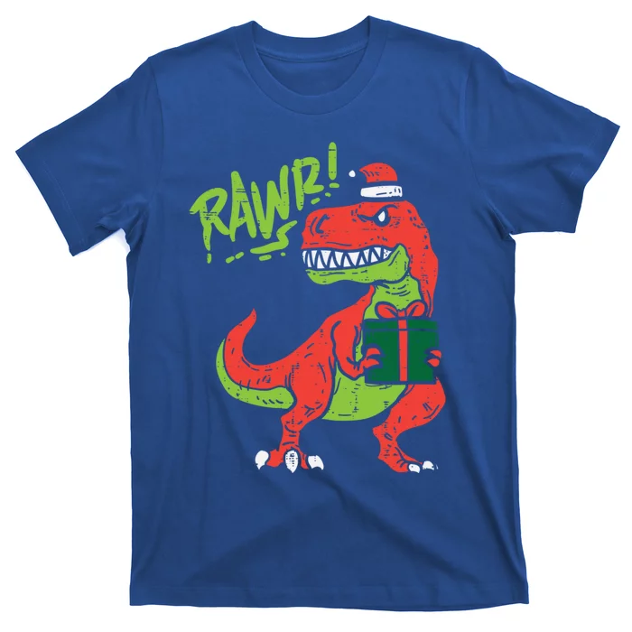 Rawr Trex Dinosaur Santa Christmas Xmas Pajama Gift T-Shirt