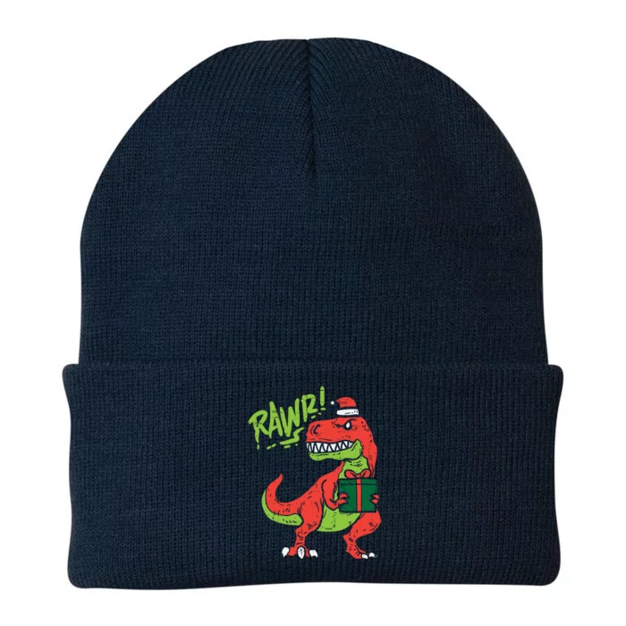 Rawr Trex Dinosaur Santa Christmas Xmas Pajama Gift Knit Cap Winter Beanie